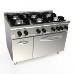 Kombinovaný sporák 120×70 cm so statickou rúrou GN2/1 – L7/KUPG6LE.3M3G