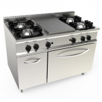 Kombinovaný sporák tálový 120×70 cm so statickou rúrou GN2/1 - L7/TPG6LN.2M2G