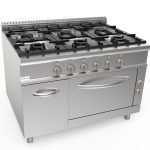 Kombinovaný sporák 120×90 cm so statickou rúrou GN2/1 - LQ/CUG6NE.1P2M3G