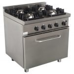 Kombinovaný sporák 70×70 cm so statickou rúrou GN2/1 - E7/CUPG4FE.2M2G