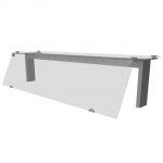 Rovná sklenená nadstavba s osvetlením 1150 mm