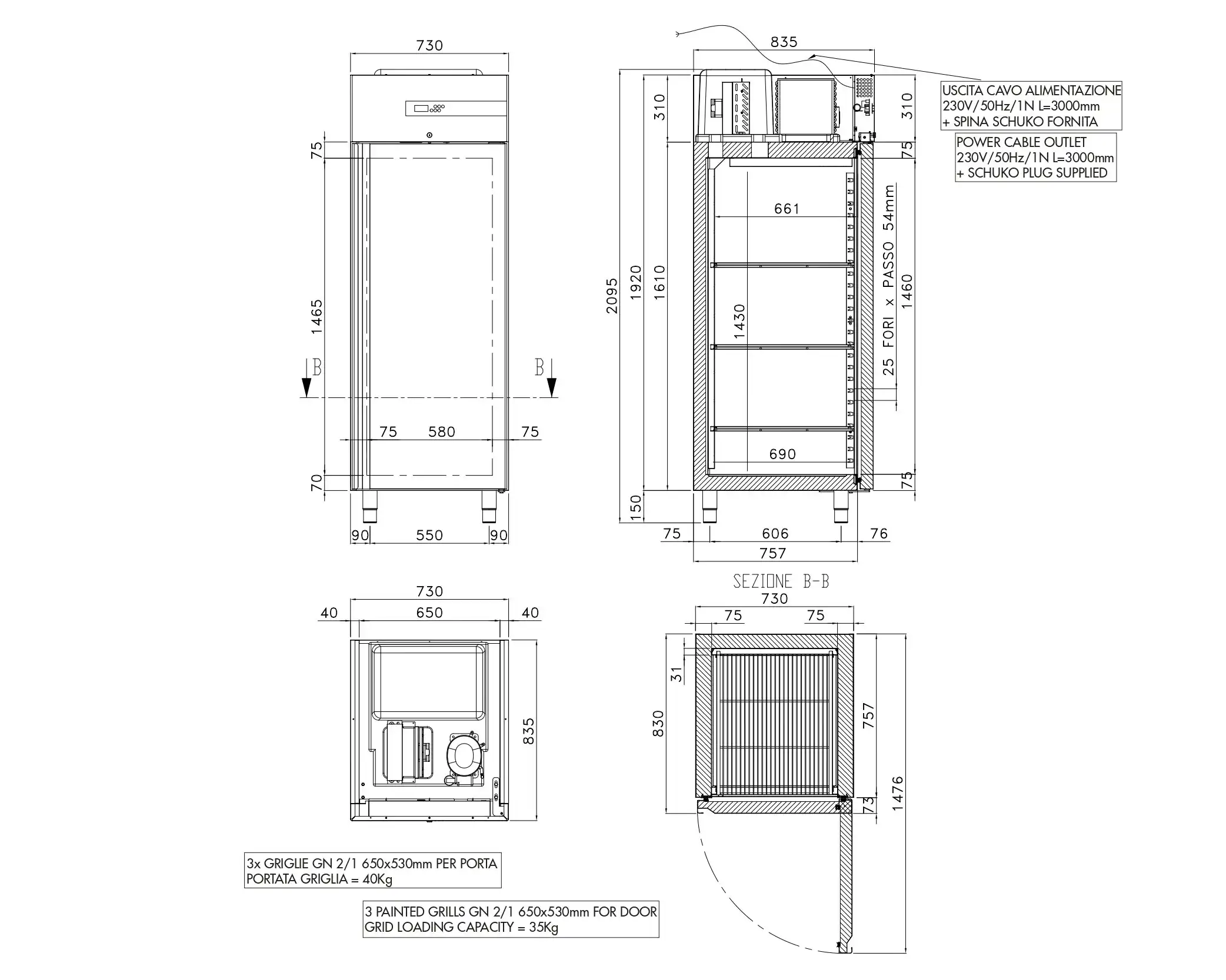 Mraziaca skriňa TOP SP75 730x835 700 lt. -18/-20 °C – Obrázok 3