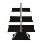 Stojan polykarbonátový čierny trojposchodový