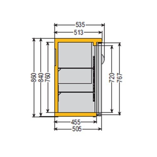 Barová chladnička dvojdverové EUROBAR 2P Glass +2/+8 °C – Obrázok 3