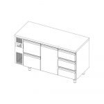 Chladiaci stôl TOP SMART SP60 1620×700 H760 0/+8°C