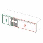 Kombinovaný chladiaci stôl TOP COMBI SP60 2560×700 H660 0+8°C/0+8°C