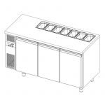 Chladiaci stôl SMART SP60 1620×700 H760 0/+8°C