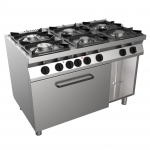 Kombinovaný sporák 120×70 cm so statickou rúrou GN2/1 - F7/KUG6LE