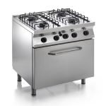 Kombinovaný sporák 80x70 cm so statickou rúrou GN2/1 - F7/FUG4LE