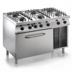 Kombinovaný sporák 120×70 cm so statickou rúrou GN2/1 - F7/FUG6LE