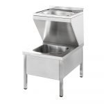 Nerezová výlevka s umývadlom 50x66x85 cm