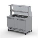 Výdajný chladiaci pult 3 x GN1/1 + rovná sklenená nadstavba