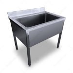 Nerezový jednodrez na čierny riad 100 x 70 / 86 x 50 x 37,5 cm