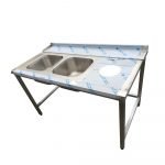 Vstupný stôl pre priebežné umývačky - sprava dolava 1450x800x850 mm