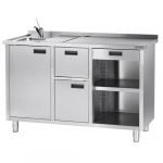 Stolík pod kávovar s drezom 150x70x100 cm