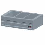 Stolový vodný kúpeľ 3 x GN1/1