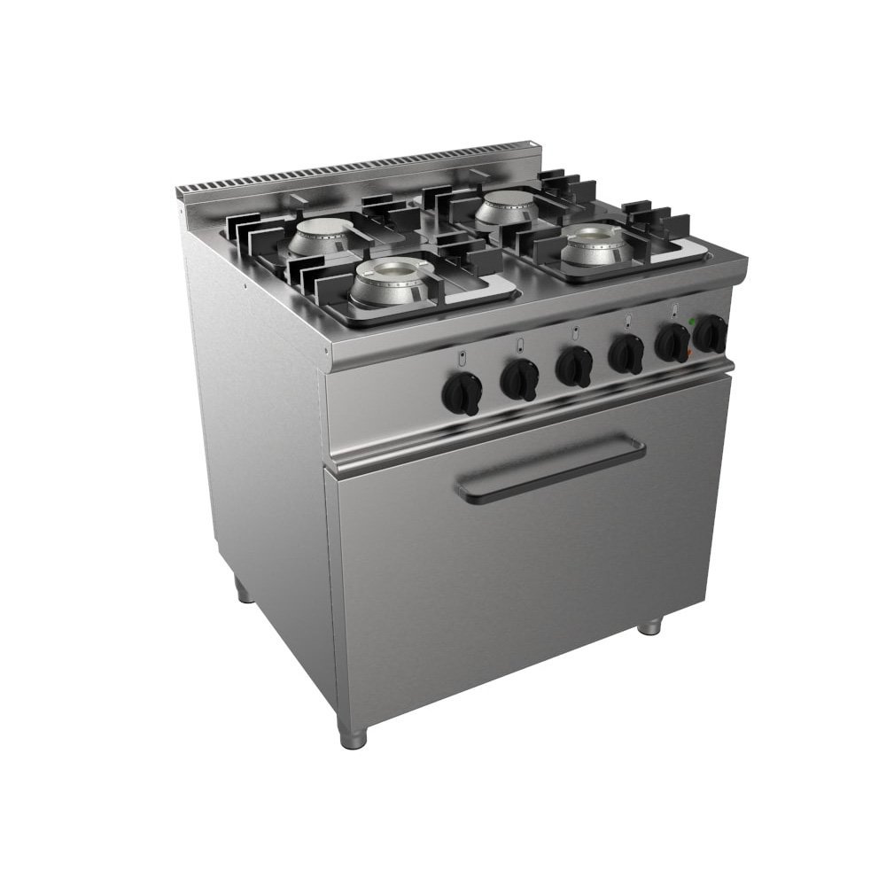 Kombinovaný sporák 80x70 cm so statickou rúrou E7/KUPG4LE.2M2G