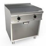 Grilovacia platňa elektrická chrómovaná ryhovaná  70x70 cm - L7/FTE2BARC