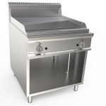 Grilovacia platňa plynová ryhovaná chrómovaná 80x90 cm - LQ/FTG4BARC