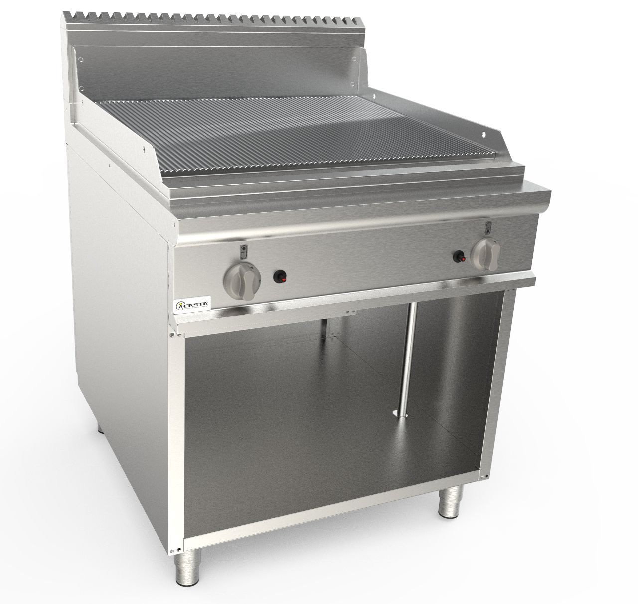 Grilovacia platňa plynová ryhovaná chrómovaná 80x90 cm - LQ/FTG4BARC