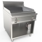 Grilovacia platňa elektrická hladká chrómovaná 80x90 cm - LQ/FTE4BALC