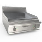 Grilovacia platňa elektrická hladká chrómovaná 80x90 cm - LQ/FTE4BBLC