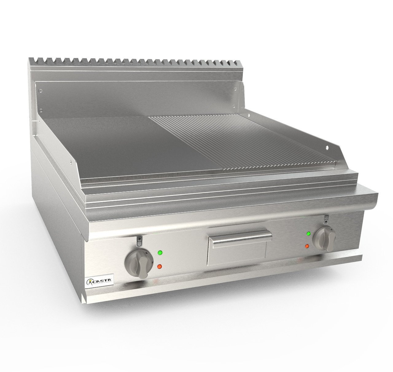 Grilovacia platňa elektrická ryhovaná a hladká 80x90 cm - LQ/FTE4BBMK