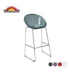 GRANDSOLEIL Sphere Fix - 40 ks Barová stolička s sedadlom z polykarbonátu