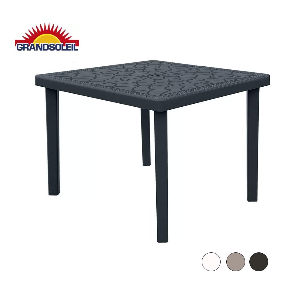 GRANDSOLEIL Gruvyer table 90x90 - 12 ks Polypropylénový stôl Gruvyer
