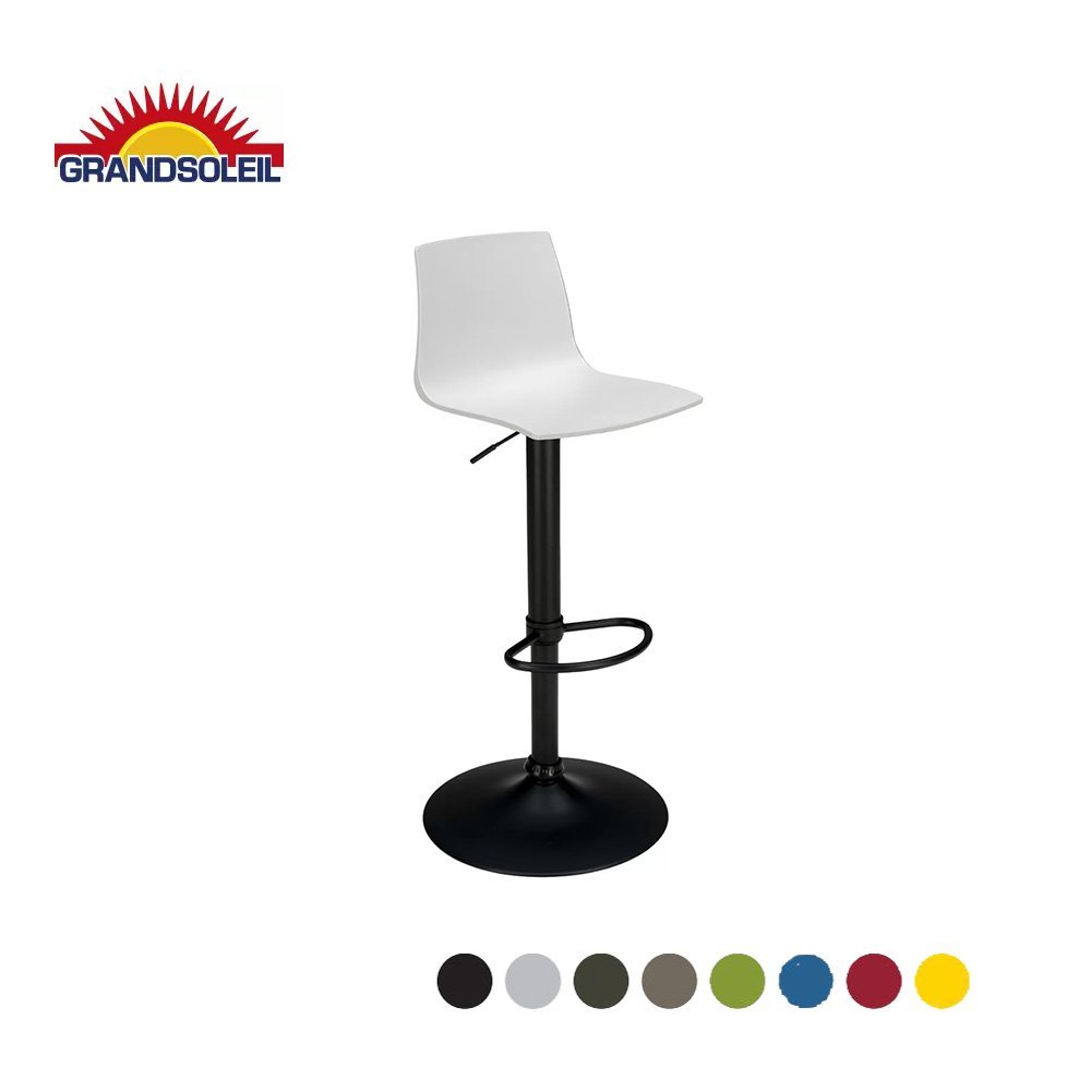 GRANDSOLEIL Imola gas base nera - 16 ks Matná výškovo nastaviteľná stolička so sedadlom z polypropylénu