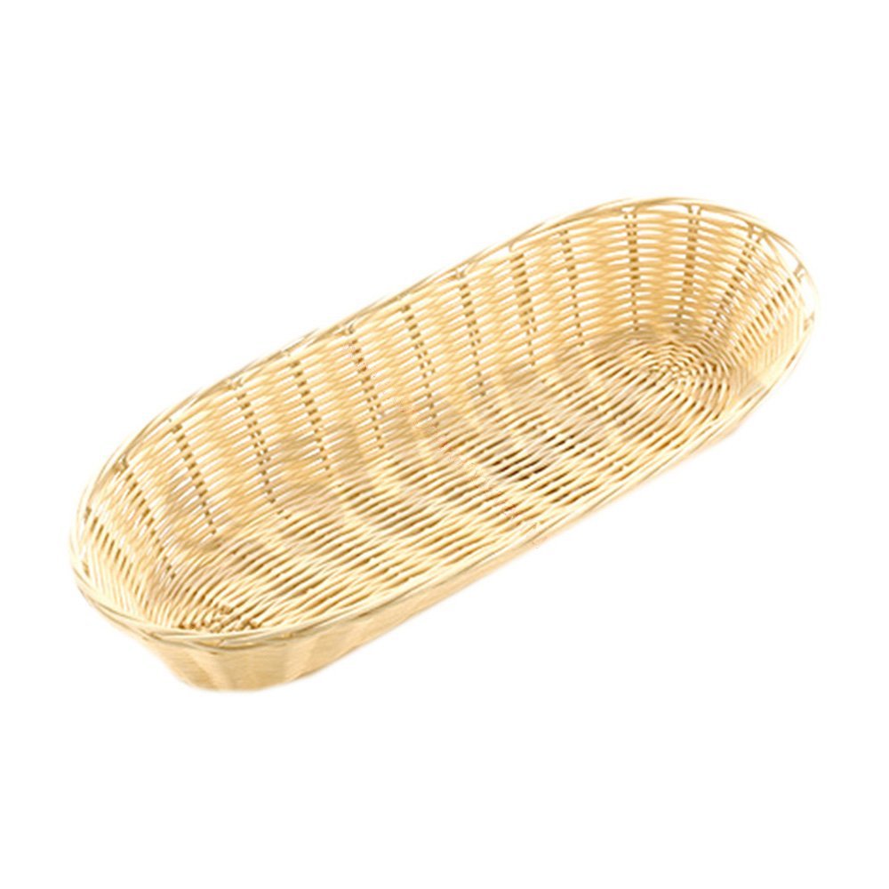 Pletený kôš, oválny, 23 cm, svetlohnedý