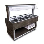 Drevený chladiaci vozík - gastrobufet 4xGN1/1