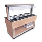 Drevený chladiaci vozík - gastrobufet 4xGN1/1