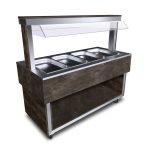 Drevený ohrevný vozík - gastrobufet 4xGN1/1