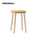 Pedrali Babila 2703/A - 10 Ks - Taburetka z jaseňového dreva s čalúneným sedadlom