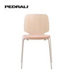 Pedrali Babila 2710/A - 8 Ks - Stolička z jaseňovej preglejky s čalúneným sedadlom