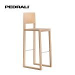 Pedrali Brera 386 - 6 Ks -  Barová stolička s masívnym dubovým rámom