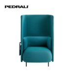 Pedrali Buddyhub BDH001T/140 - Jedno sedadlo s vysokým operadlom s otočným stolíkom