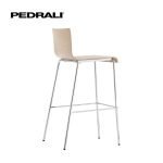 Pedrali Kuadra 1336 - 8 Ks - Barová stolička so škrupinou z jaseňovej preglejky