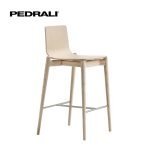 Pedrali Malmö 232 - 4 Ks - Barová stolička so škrupinou z jaseňovej preglejky