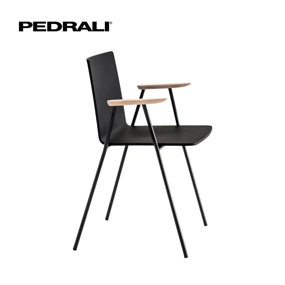 Pedrali Osaka Metal 5712 - 6 Ks - Kreslo so škrupinou z jaseňovej preglejky