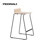 Pedrali Osaka Metal 5716 - 8 Ks - Barová stolička so škrupinou z jaseňovej preglejky