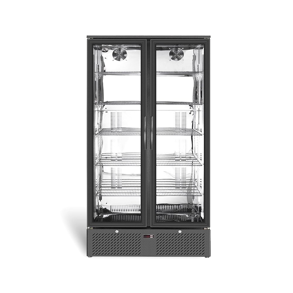 Presklená chladnička BB900W2 - čierna