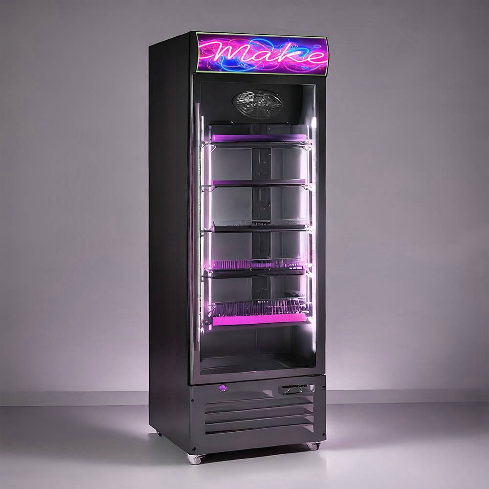 Presklená chladnička RB-700H - čierna – Obrázok 2