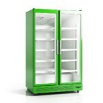 Presklená chladnička  ALG1253-2M-GREEN