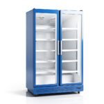 Presklená chladnička  ALG1253-2M-BLUE
