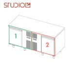 Studio-54 - TOP COMBI SP60 1640x700 H660 -18-20°C/0+8°C - Kombinovaný chladiaci stôl
